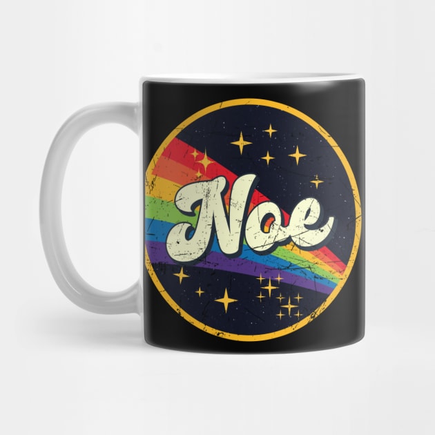 Noe // Rainbow In Space Vintage Grunge-Style by LMW Art